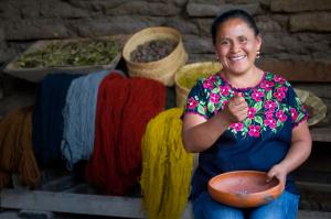 Zapotec rug weaver Delfina Ruiz looks forward to celebrating World Artisan Day in Mexico