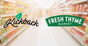 Kickback CBD Company and Fresh Thyme Market logo