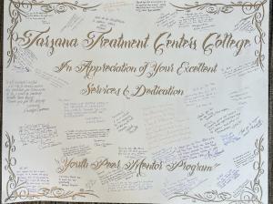 Youth Peer Mentor Program, Tarzana Treatment Centers College, Graduation
